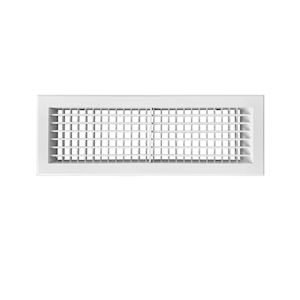  Grille de soufflage double déflexion aluminium blanc mat 500 x 150 mm - 400x400px